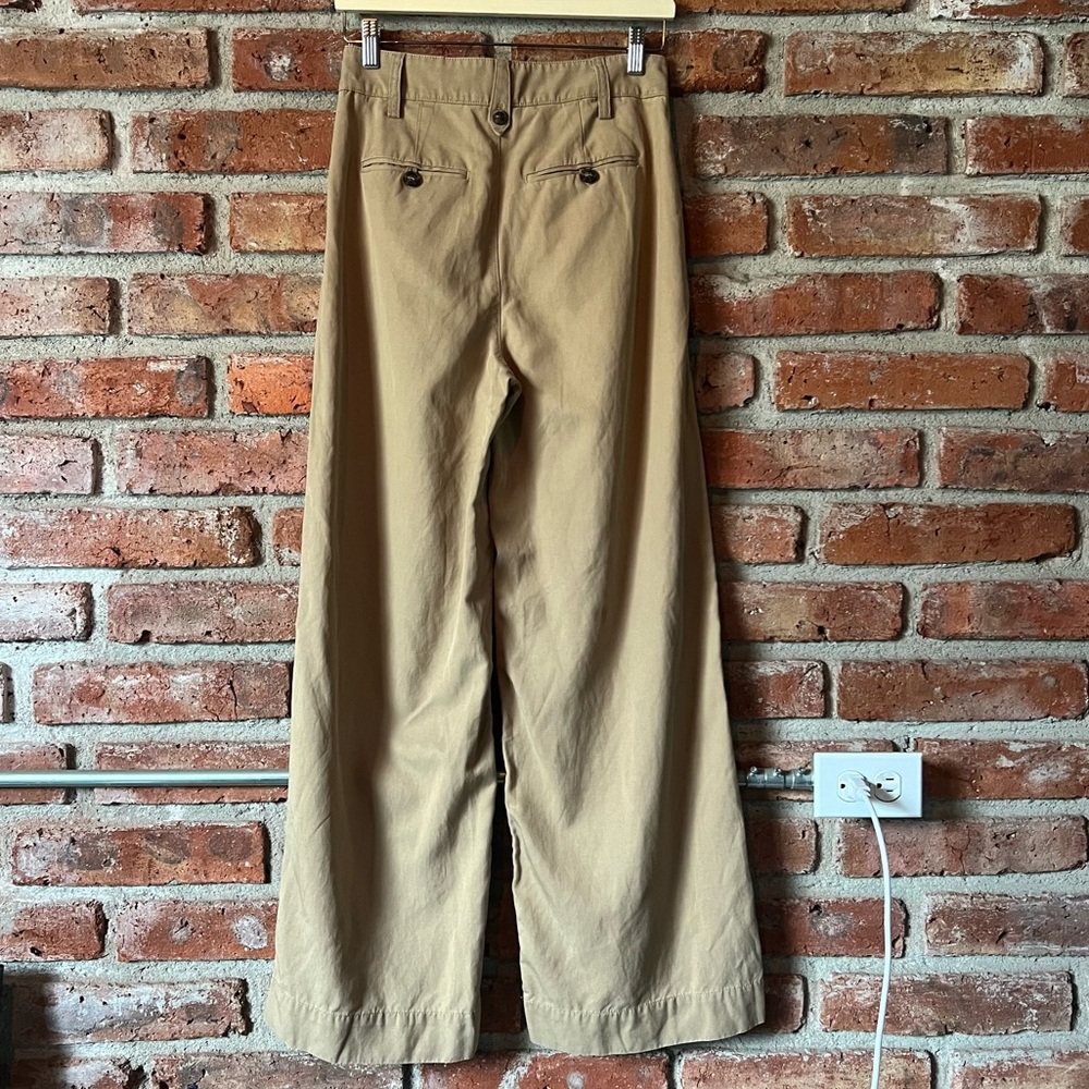 Madewell The Harlow Wide Leg Pant Khaki - Size 0 - Picture 2 of 8